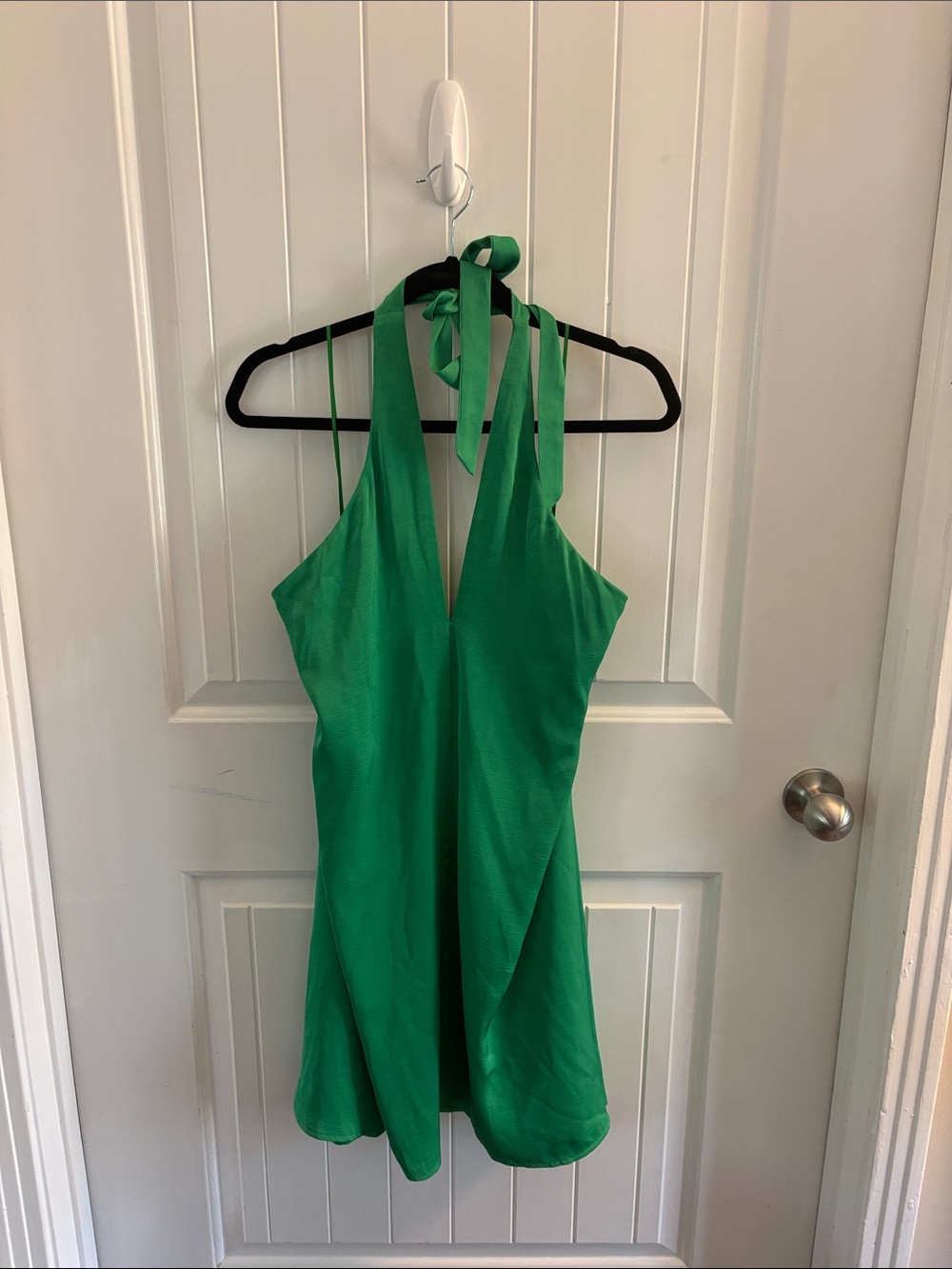 fab'rik Emerald Green Halter Mini Dress